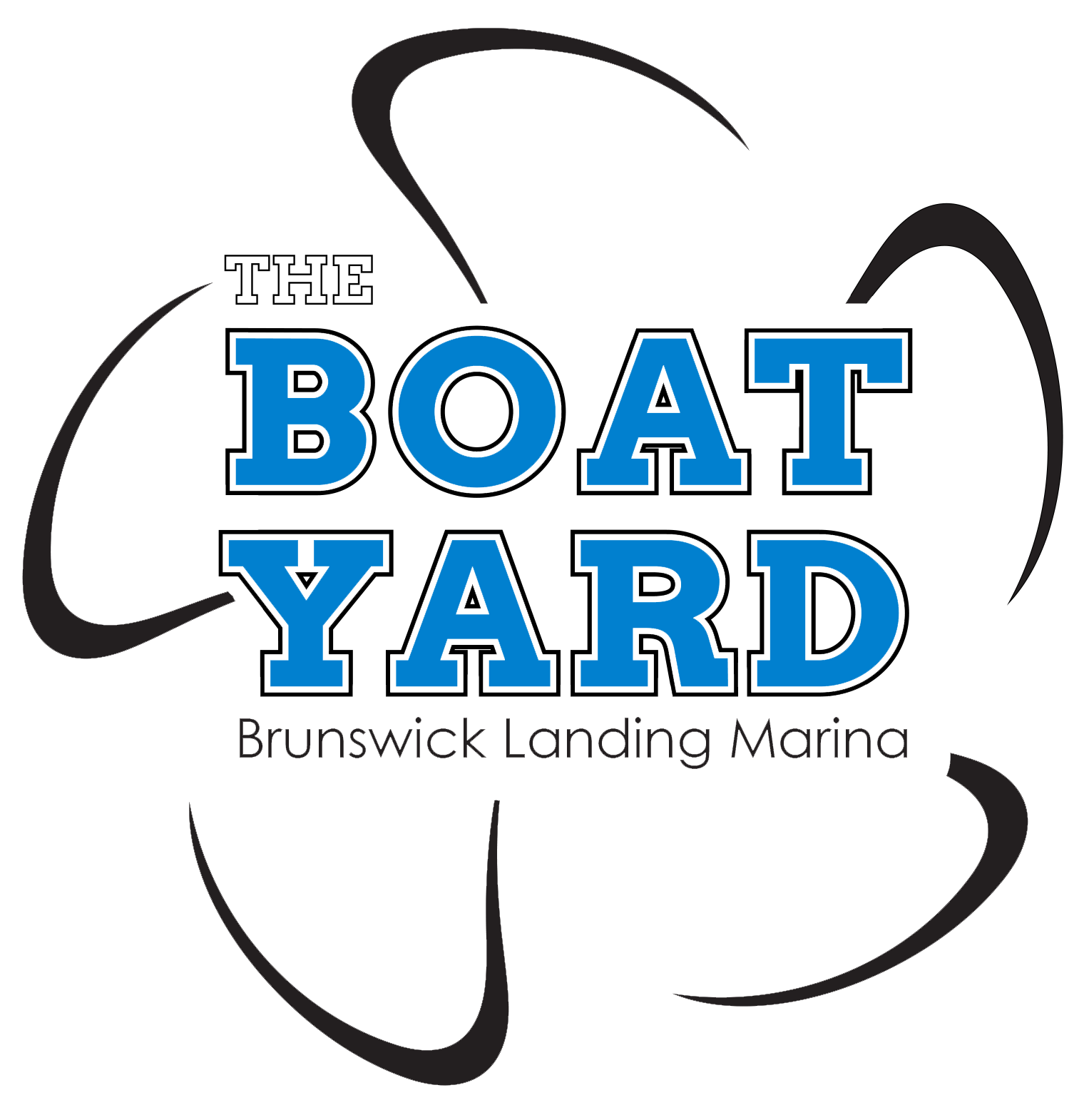 Brunswick Landing Boat Yard anchor-and-wrench logo